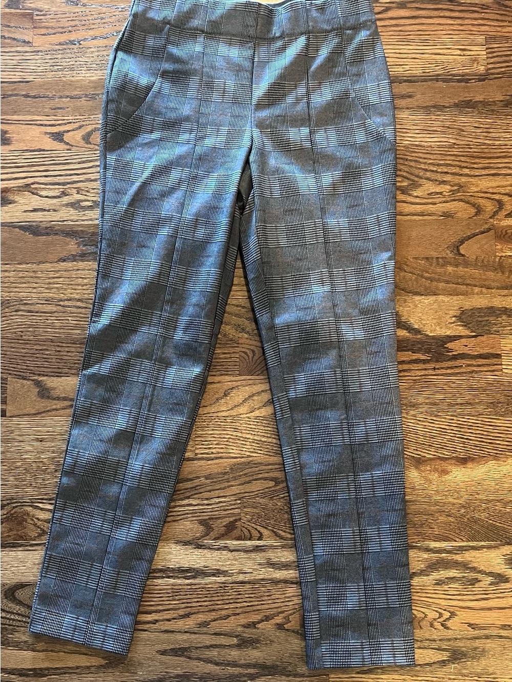 NWT Jones New York Women’s Jena Gray Glen Plaid Pull-On Ankle Pants Size S
